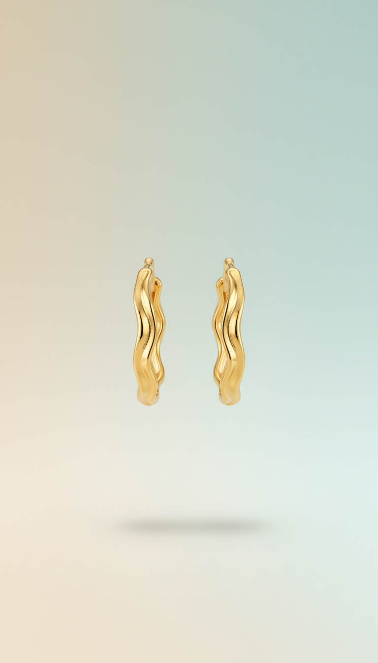 Aros océano oro 18K