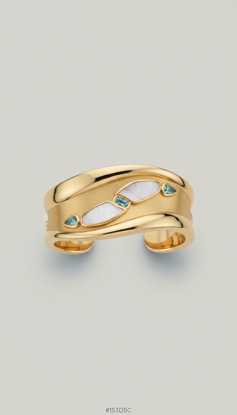 Brazalete marfil oro 18K